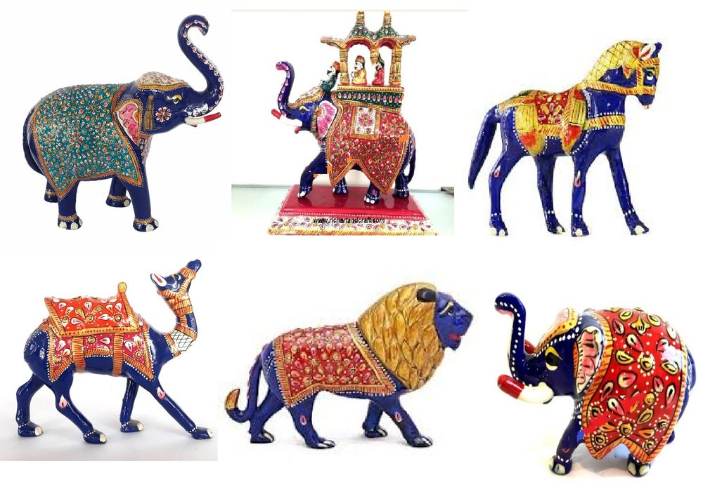 Meenakari Animal Sculptures