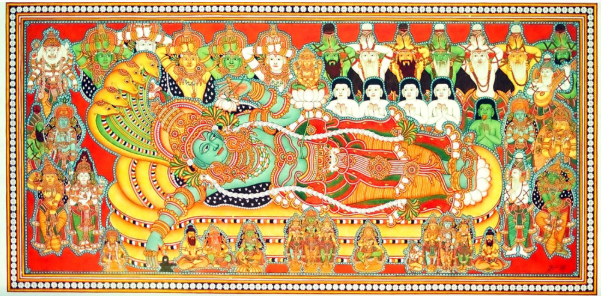 The Divine Significance of Ananthasayanam: Kerala Mural Art for Your Home