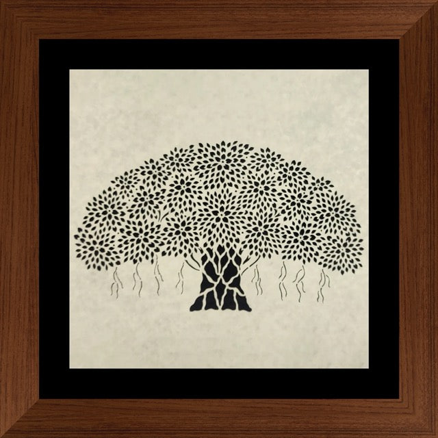 Eternal Banyan Tree of Life: A Sanjhi Paper Cutting Masterpiece