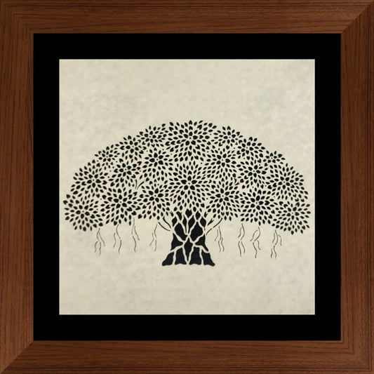 Eternal Banyan Tree of Life: A Sanjhi Paper Cutting Masterpiece