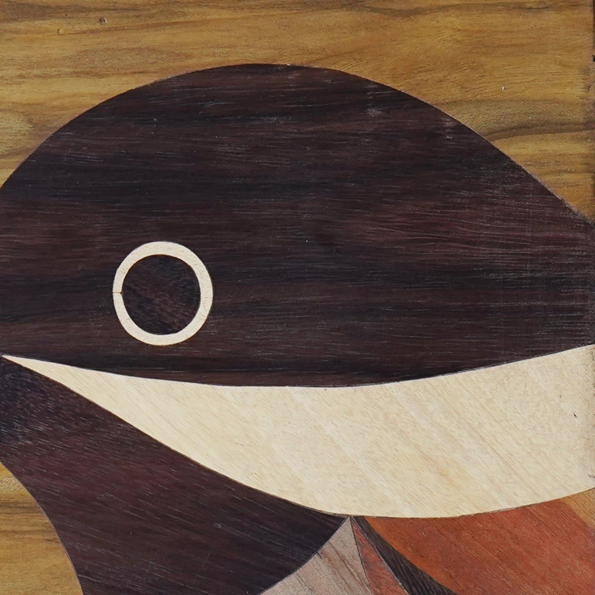 Mysore Wooden Inlay Artwork Sparrow with Grey Underbelly-Made to Order