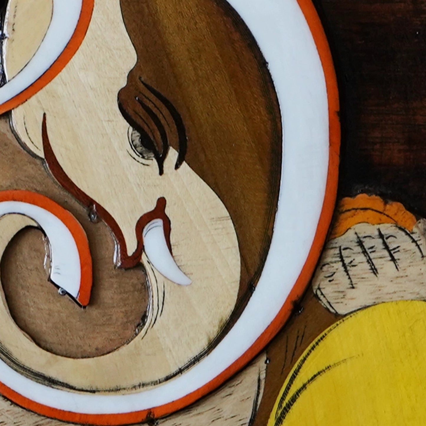 Mysore Wooden Inlay Artwork : Om Ganeshay Namah