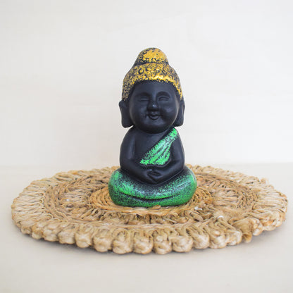 A Handmade, Hand-Painted Little Buddha Figurine