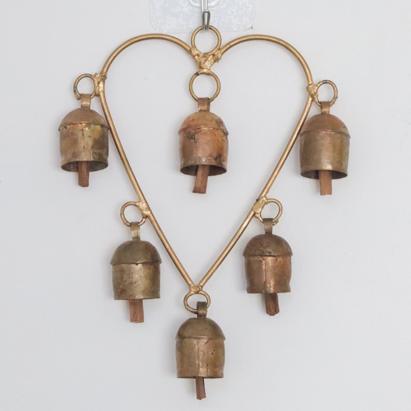 Kutch Metal Hanging Bells-Heart-shaped