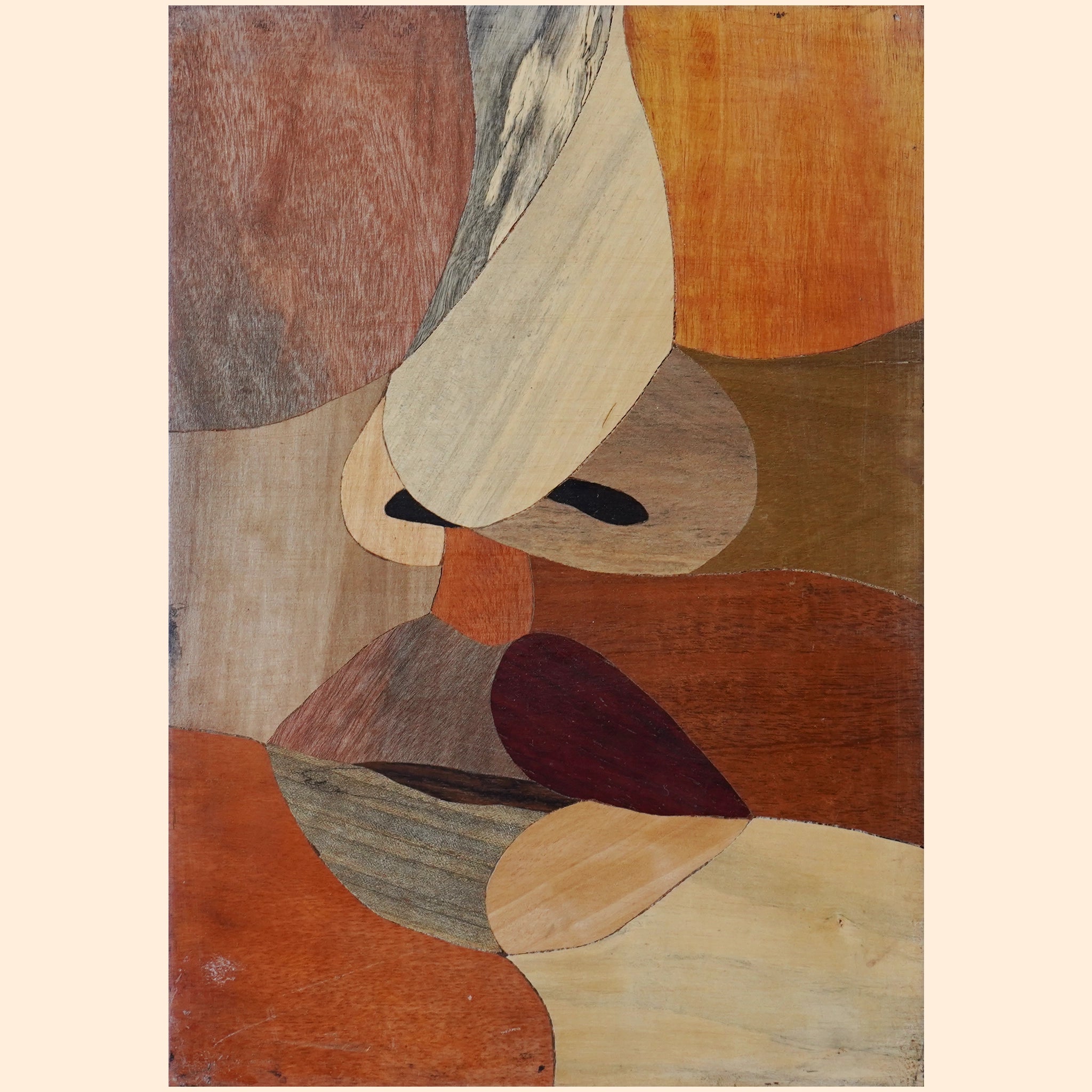 Abstract Couple Face Wooden Inlay Art – Culturati