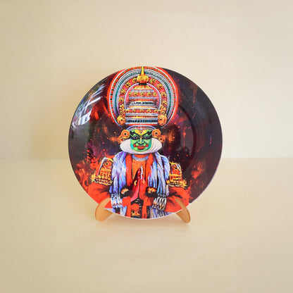 Traditional Meets Modern Kathakali Digital Printed Wall Plate