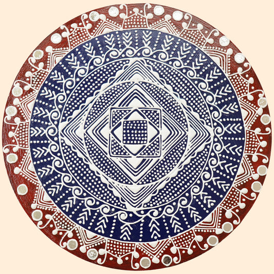 Mandana Wall Art: Geometric Pattern priced at Rs. 1,950.00