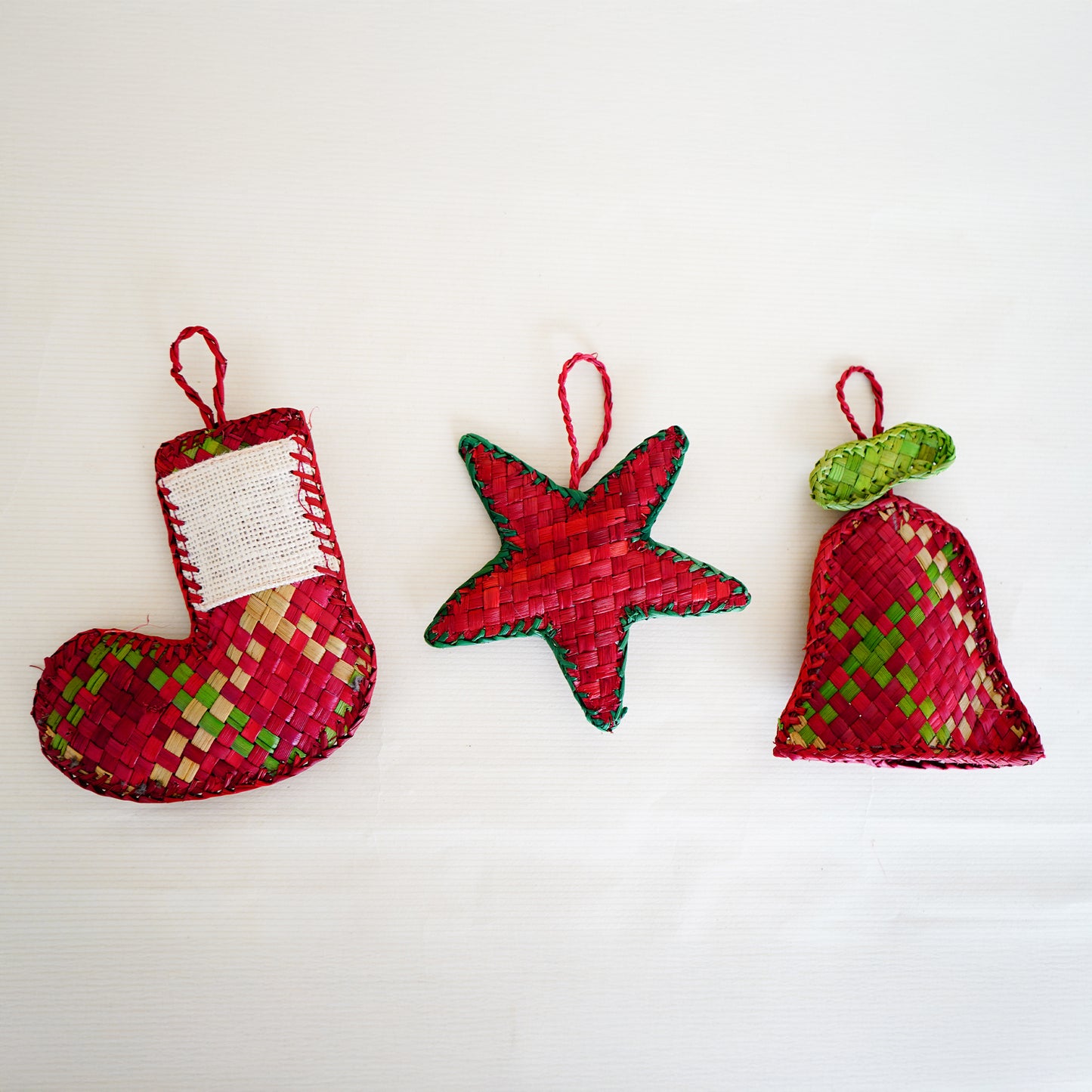 Eco-Friendly Christmas Tree Decoration Combo(Pack of 3) |Handmade Screw Pine