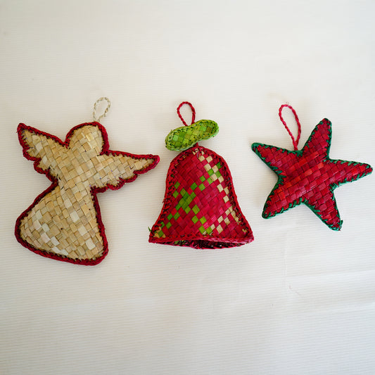 Eco-Friendly Christmas Tree Decoration Combo(Pack of 3) |Handmade Screw Pine