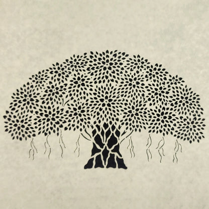 Eternal Banyan Tree of Life: A Sanjhi Paper Cutting Masterpiece