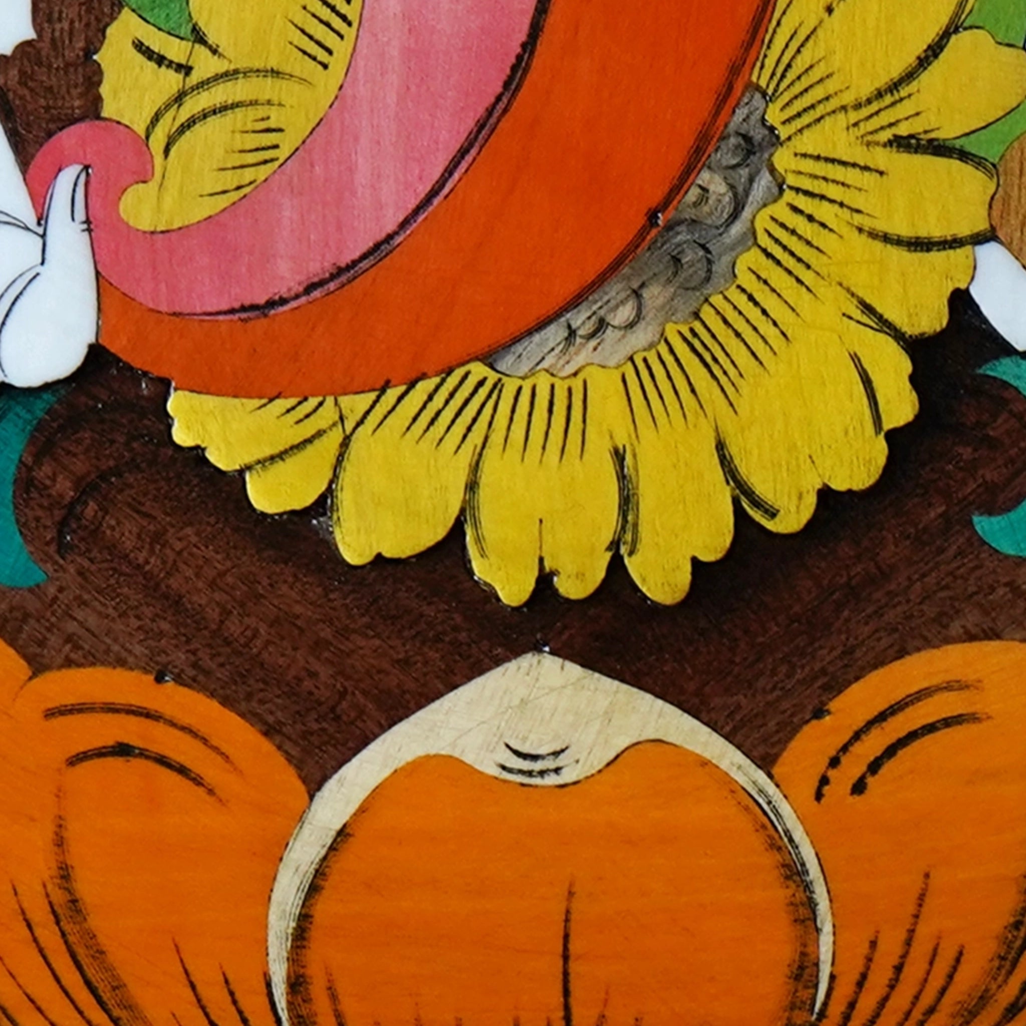 Mysore Wooden Inlay Artwork Blossoming Ganesha-Made to Order