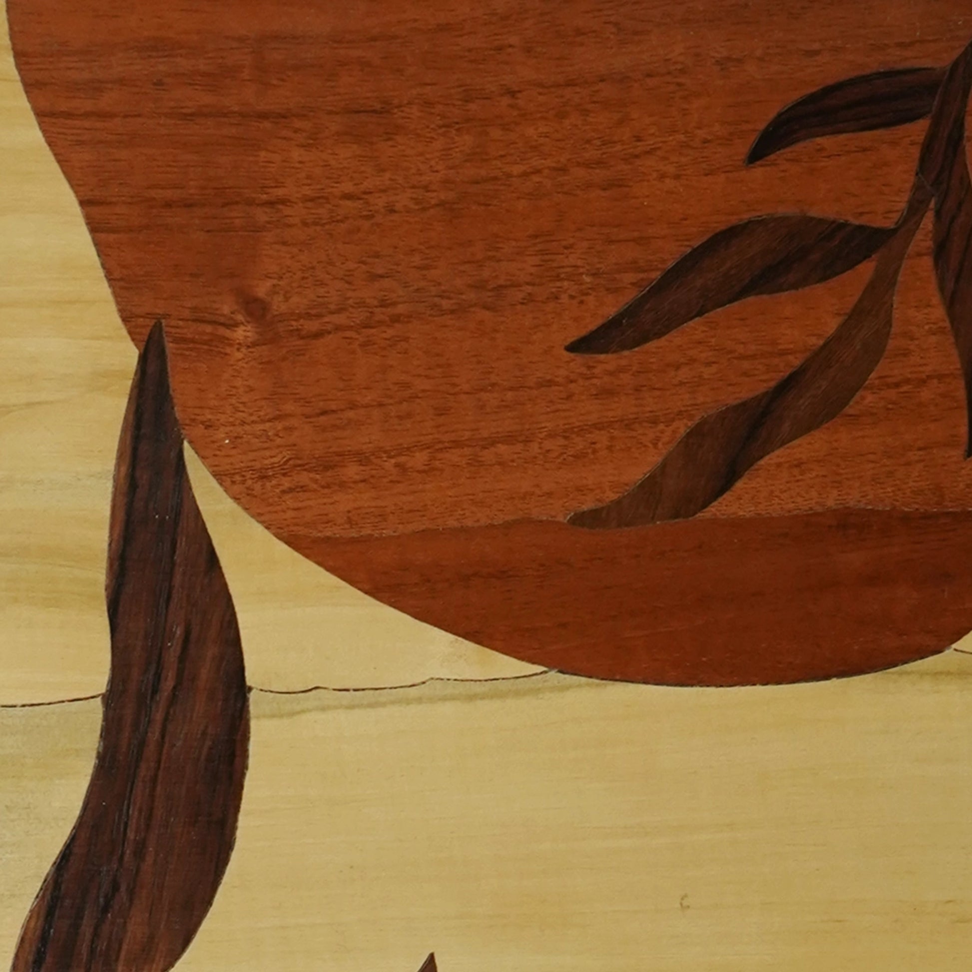Boho Leaves Wooden Inlay Art: Whimsical Elegance – Culturati