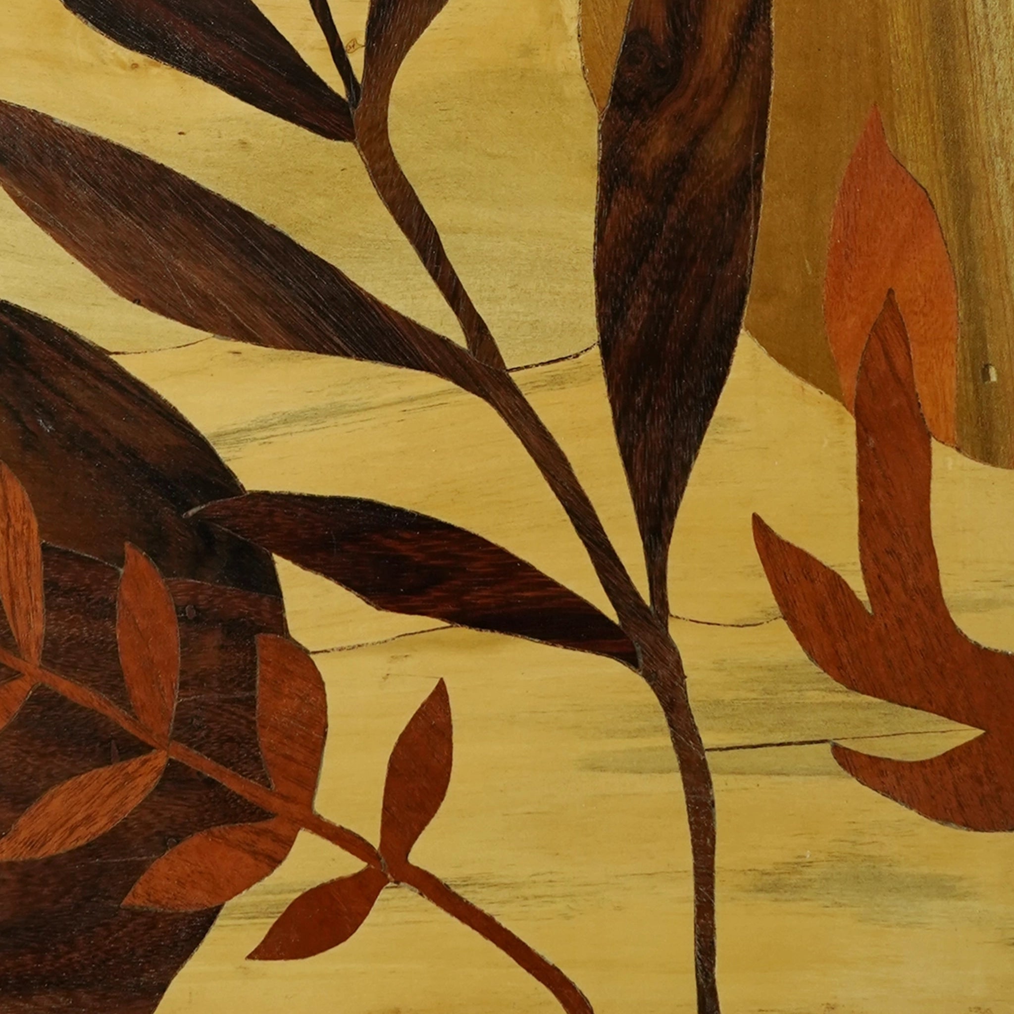 Mysore Wooden Inlay Artwork 2 Boho leaves-Made to Order