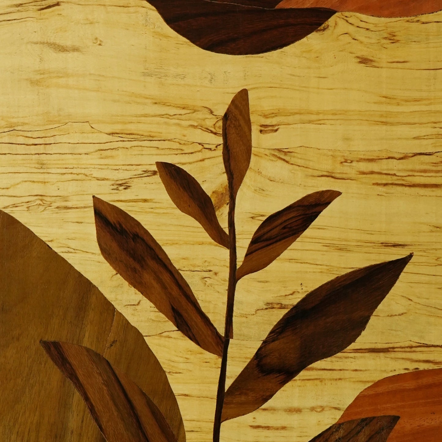 Boho Leaf Wooden Inlay Art: Whimsical Elegance – Culturati