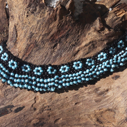 Kutch Bead work Neck piece - Black & Blue