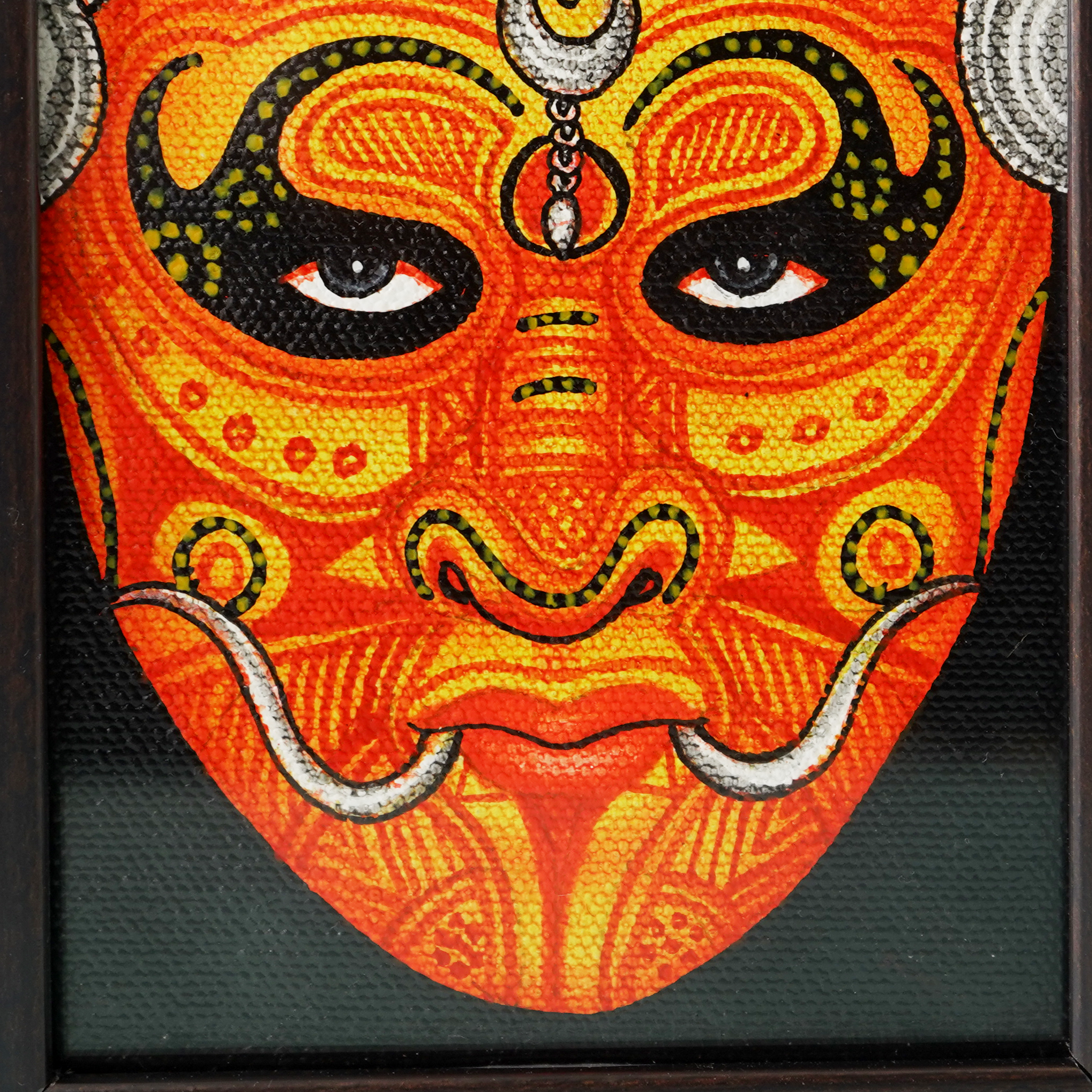 Handcrafted Theyyam Mural Framed Painting | Kerala Folk Art Tabletop Decor(Length:6.6