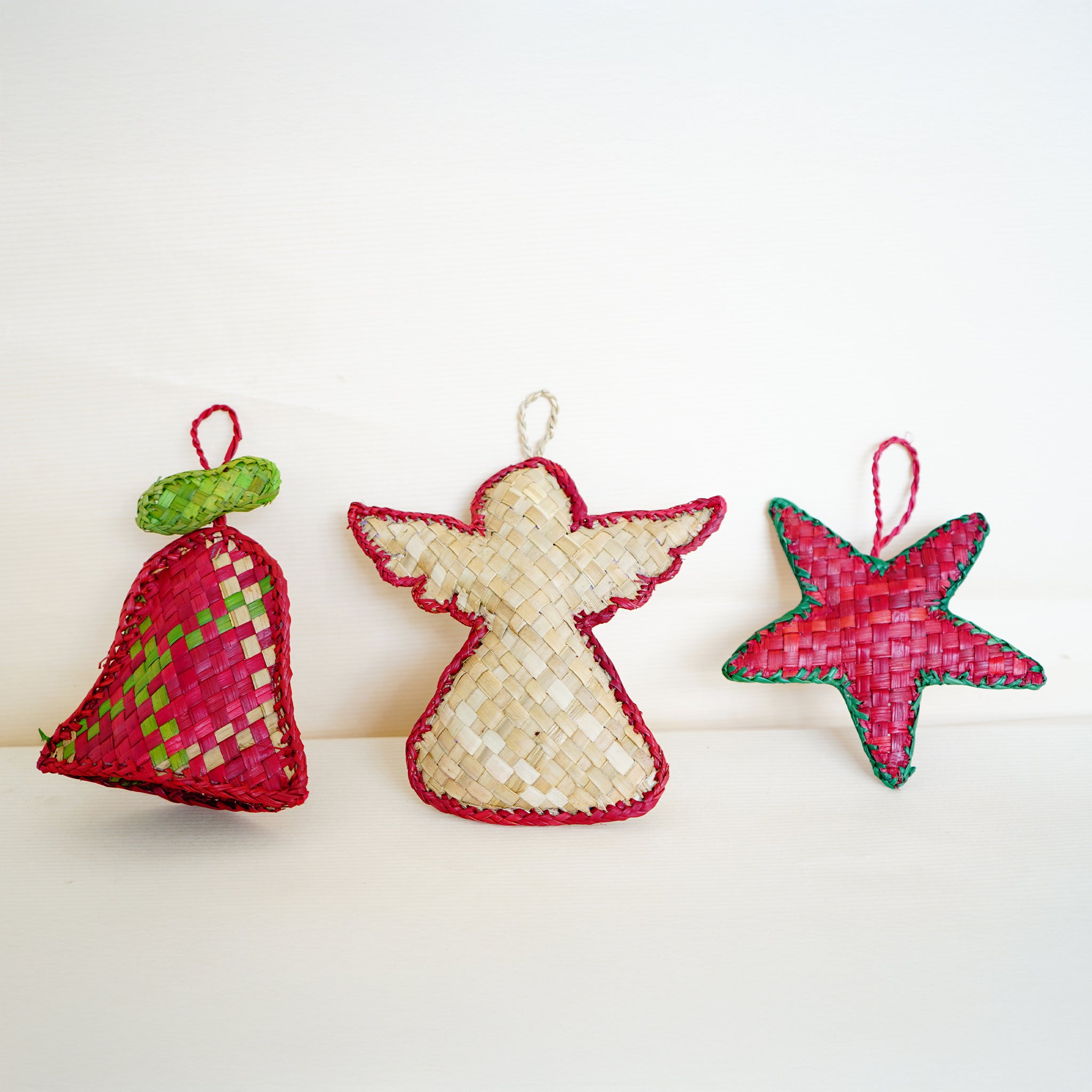 Eco-Friendly Christmas Tree Decoration Combo(Pack of 3) |Handmade Screw Pine