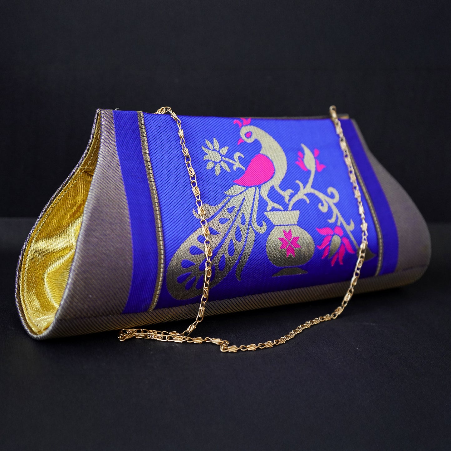 Paithani Celestial Peacock Clutch