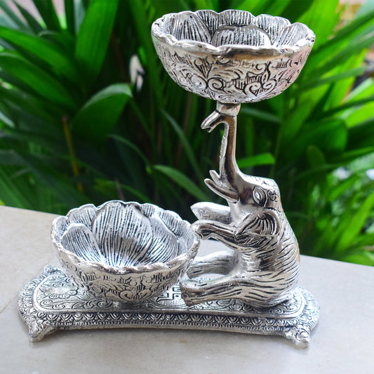 Elephant Bowl Set with Artistic Stand