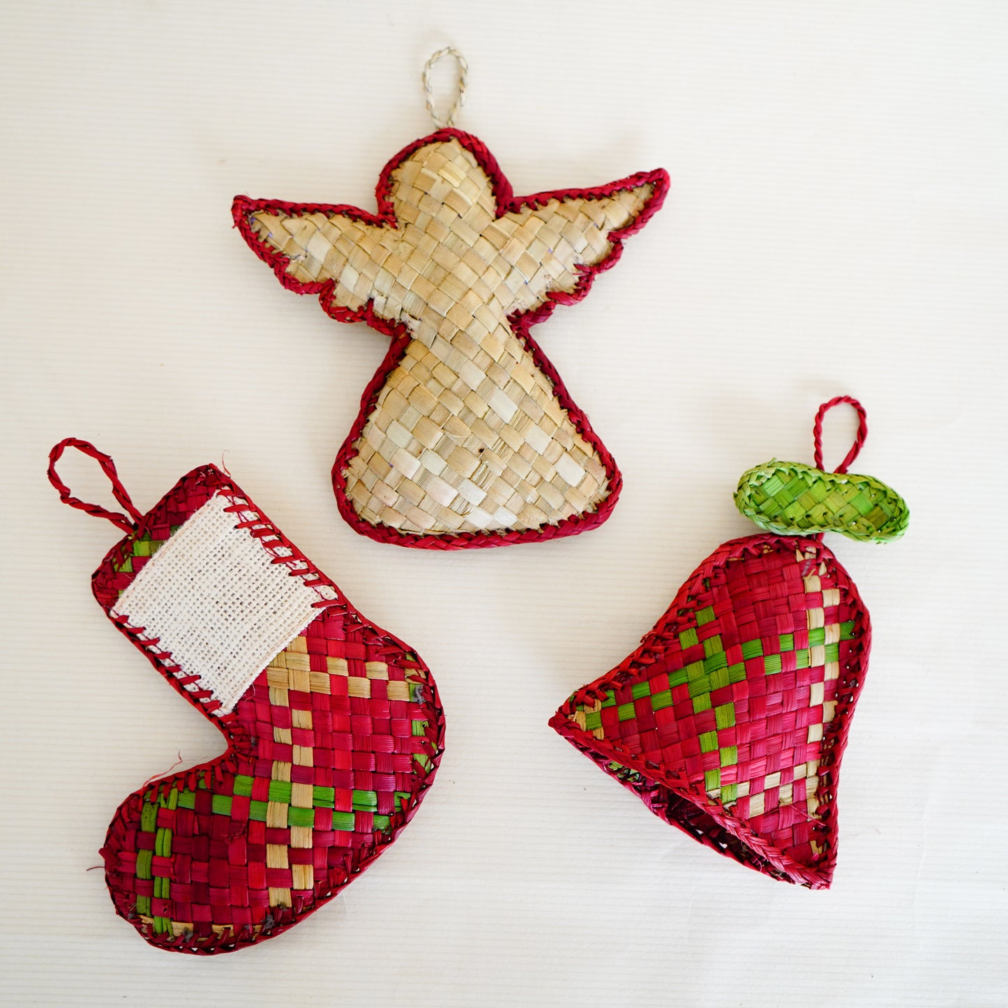 Eco-Friendly Christmas Tree Decoration Combo(Pack of 3) |Handmade Screw Pine