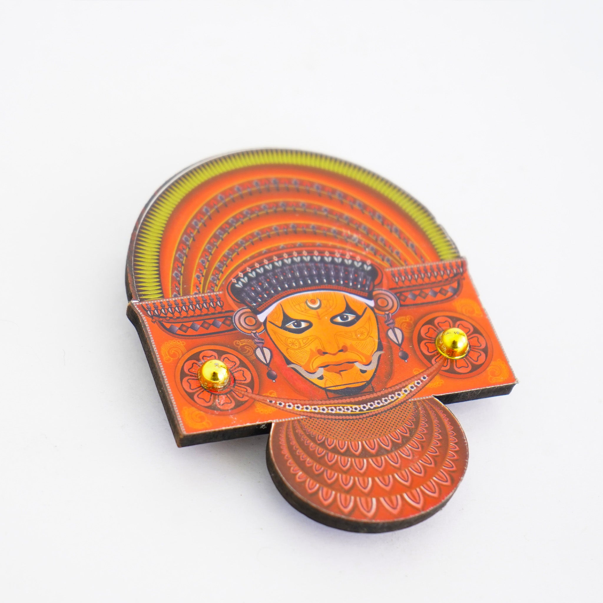 Red Radiance Onam Mini Gift Set  Palakka Earrings, Vennaikudam Pot & Theyyam Fridge Magnet