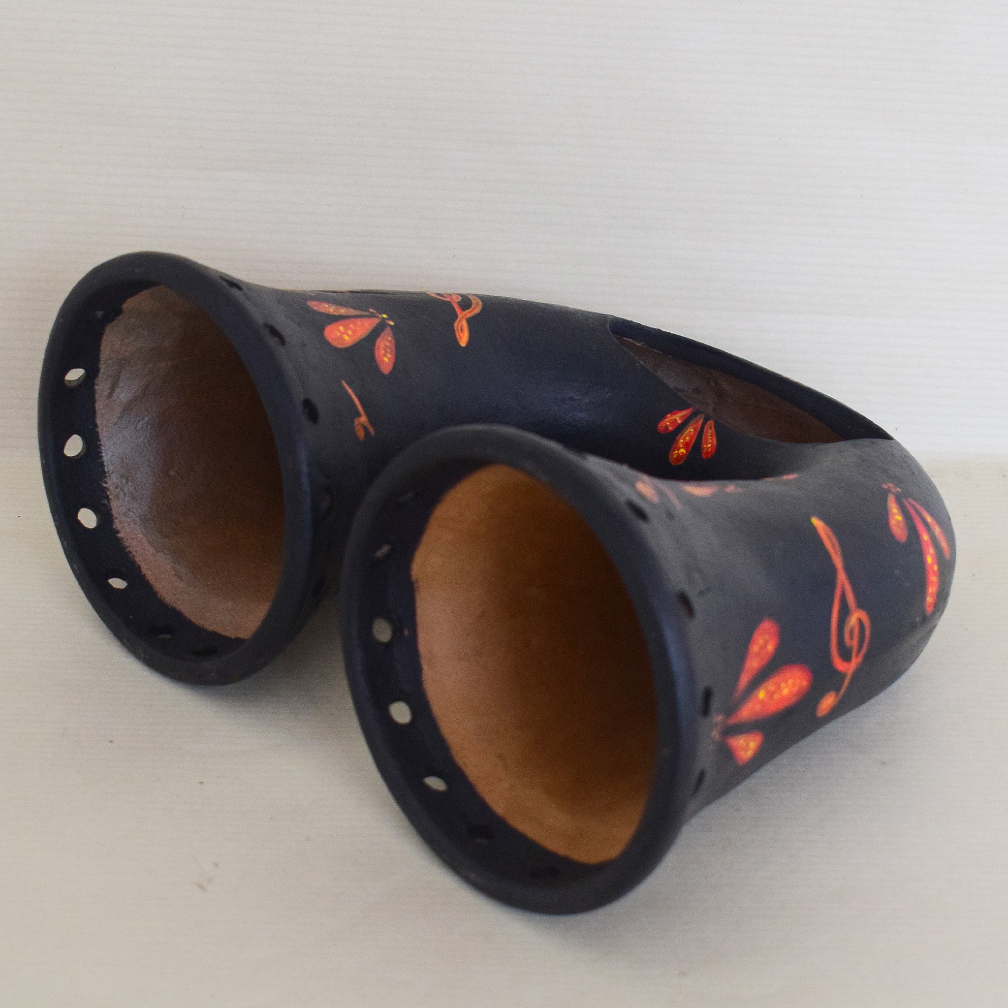 A Handmade, Hand-Painted Terracotta Acoustic Amplifier