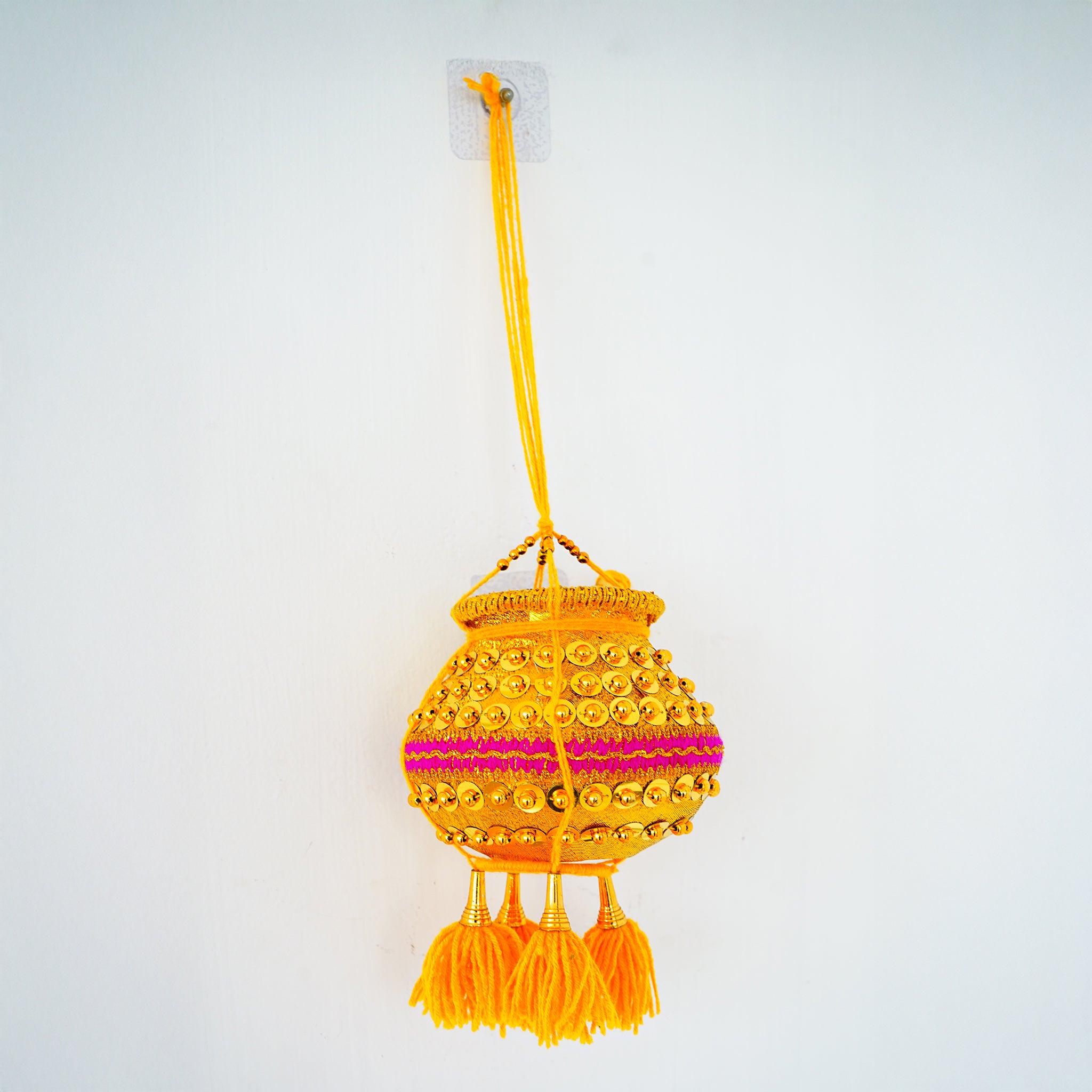 Lord Krishna's Vennaikuddam (Decorative Pot) with Flute