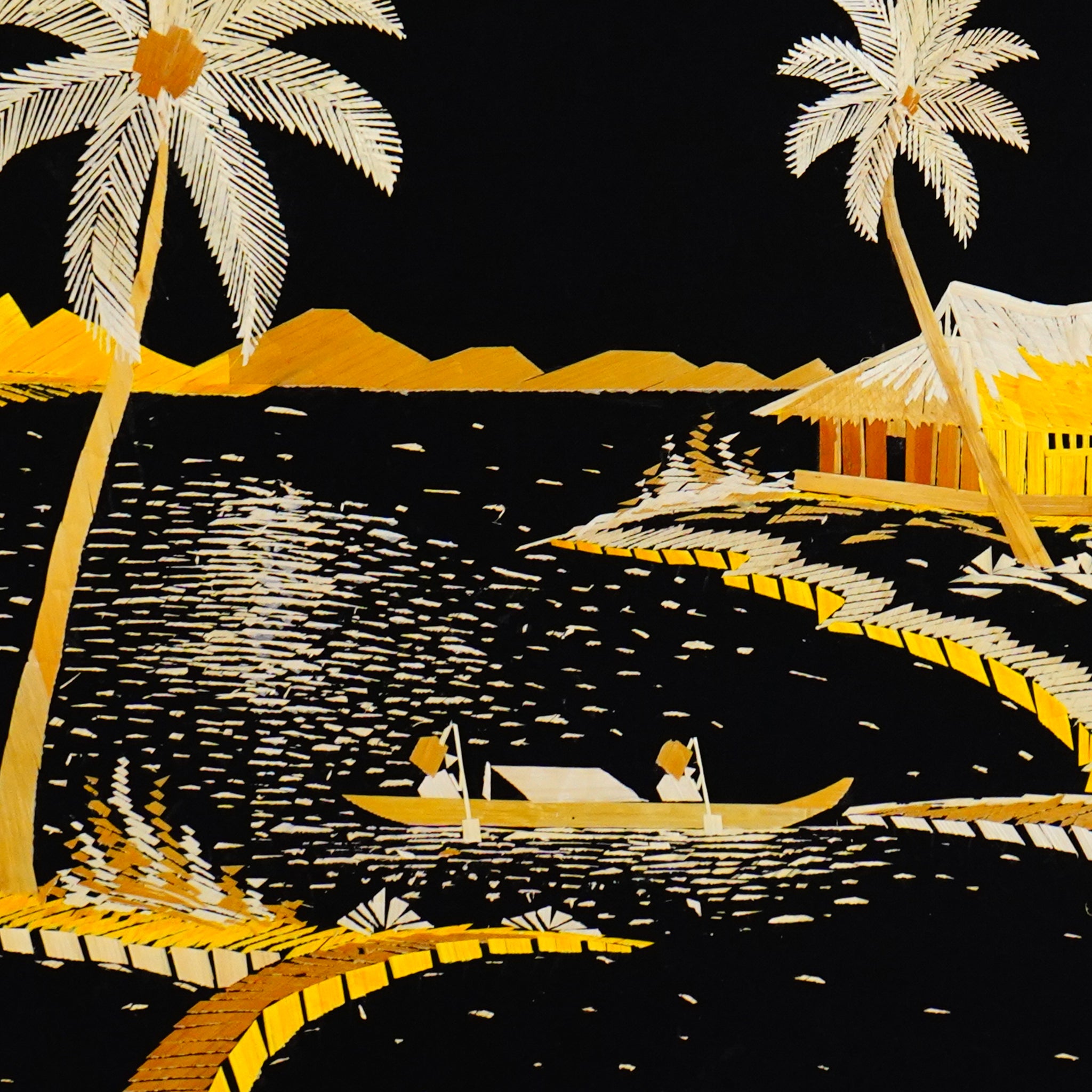 Eco-Friendly Traditional Kerala Straw Art -Artful Strokes [Length - 13.5" Width - 19.5"]