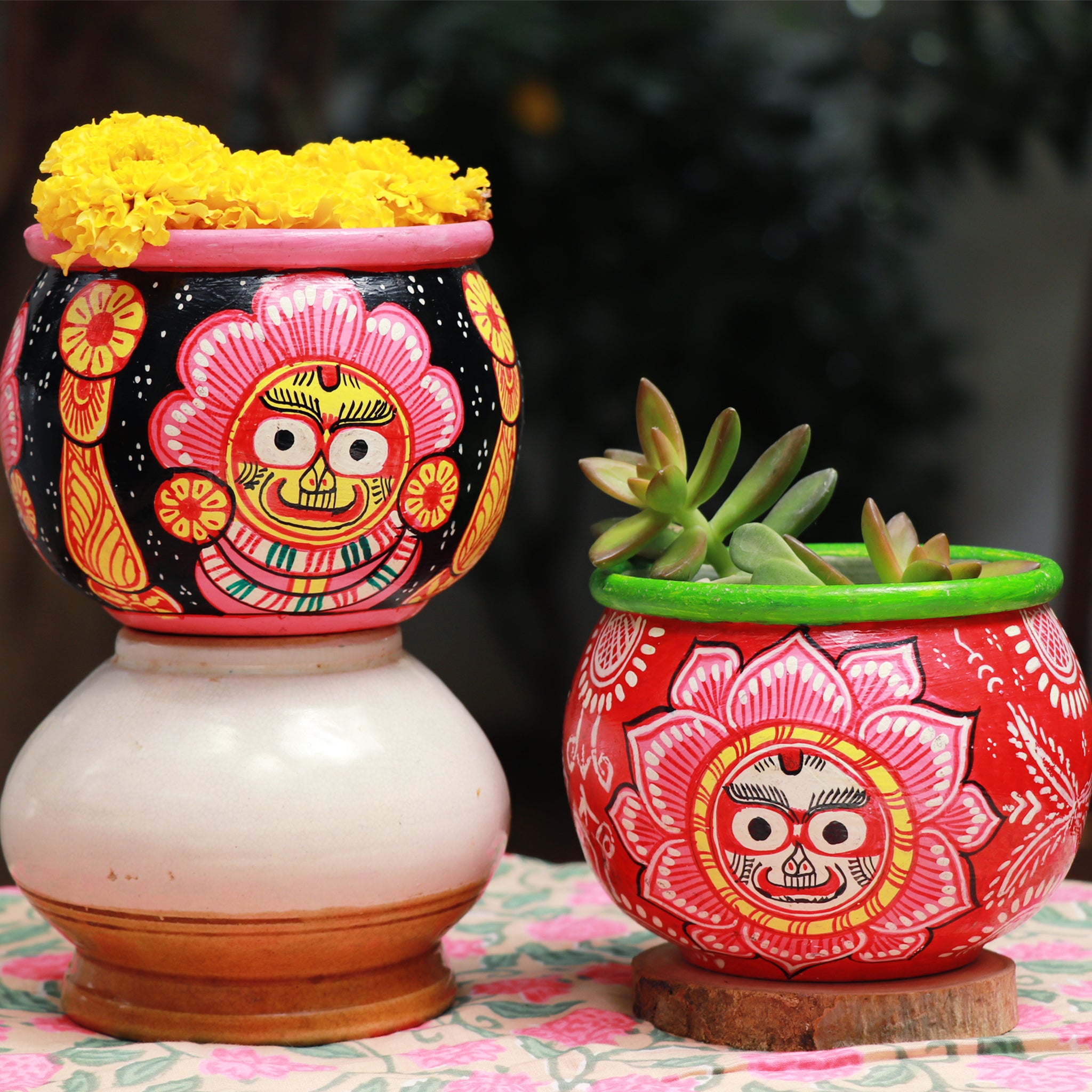 Shop Handpainted Pattachitra Jagannath Planter 