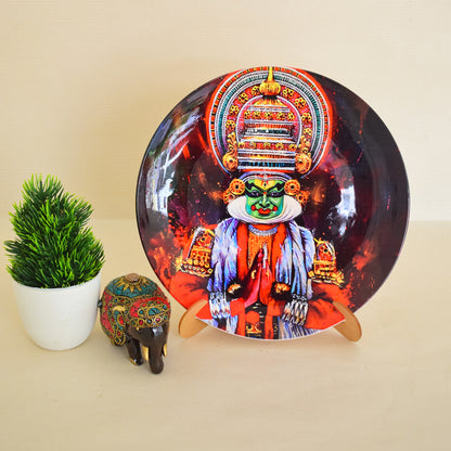 Traditional Meets Modern Kathakali Digital Printed Wall Plate