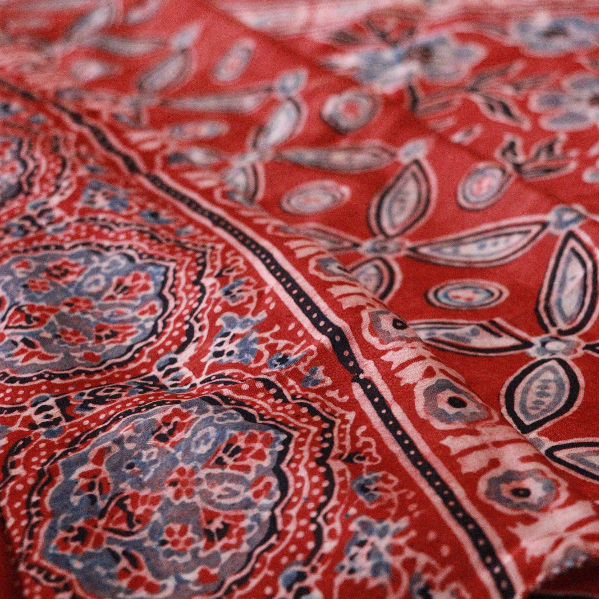 Shop Luxurious Ajrak Silk Stoles Online