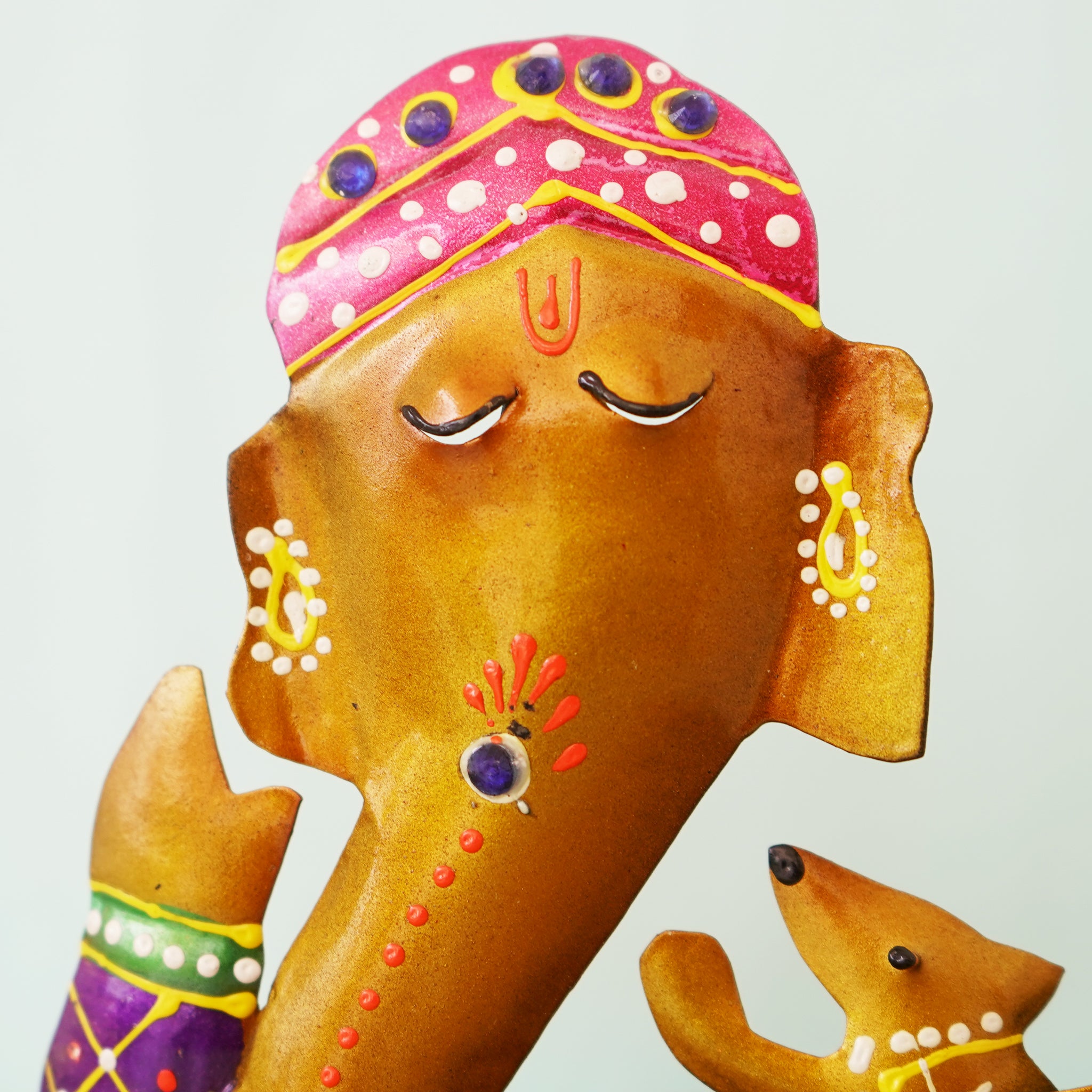 Handcrafted Ganesha Pen Stand - Brass Desk Organizer with Lord Ganesh - Culturati