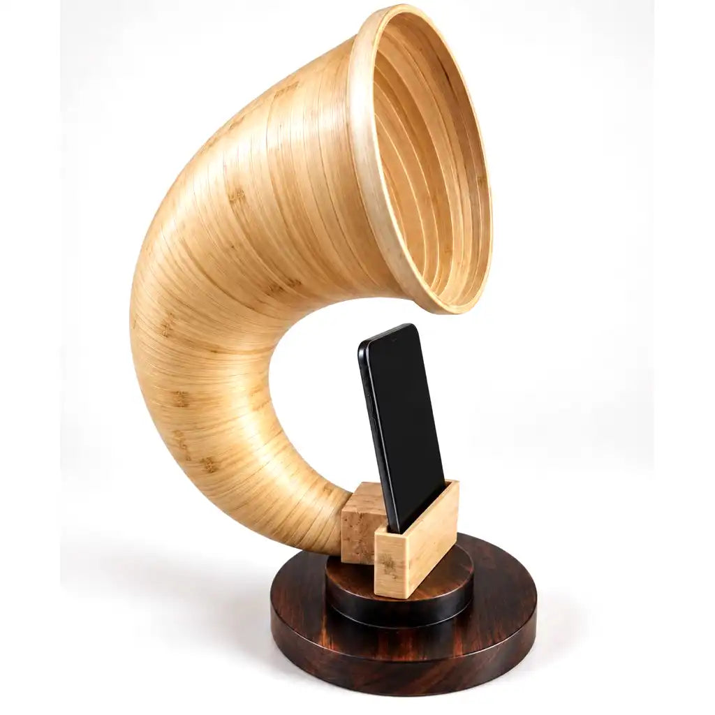 Natural Bamboo Acoustic Phone Amplifier