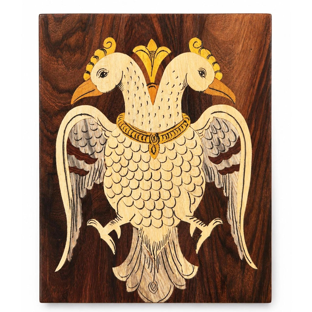 Gandabherunda Double Headed Bird Mysore Inlay Wall Art