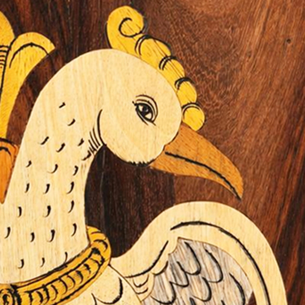 Gandabherunda Double Headed Bird Mysore Inlay Wall Art