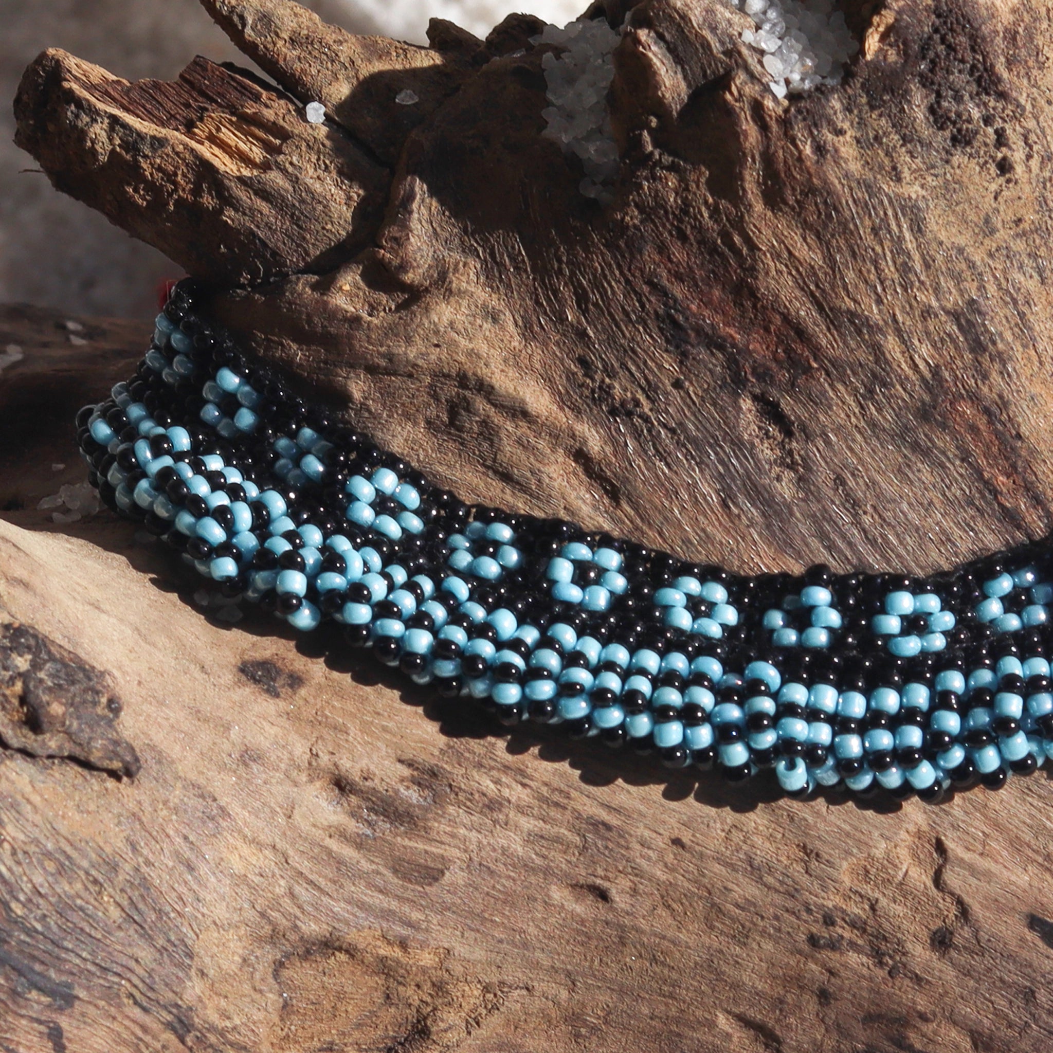 Kutch Bead work Neck piece - Black & Blue