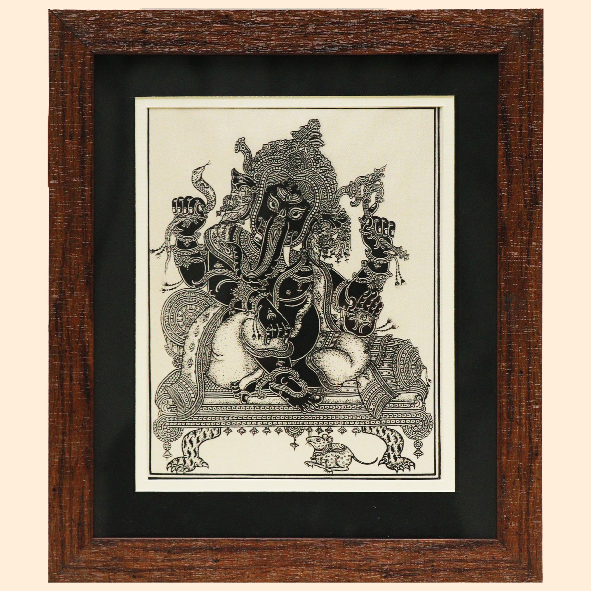 Shop traditional handpainted Pattachitra Ganesha Painting