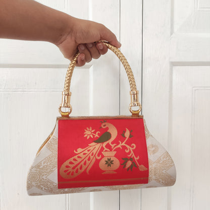 Paithani Regal Peacock Clutch