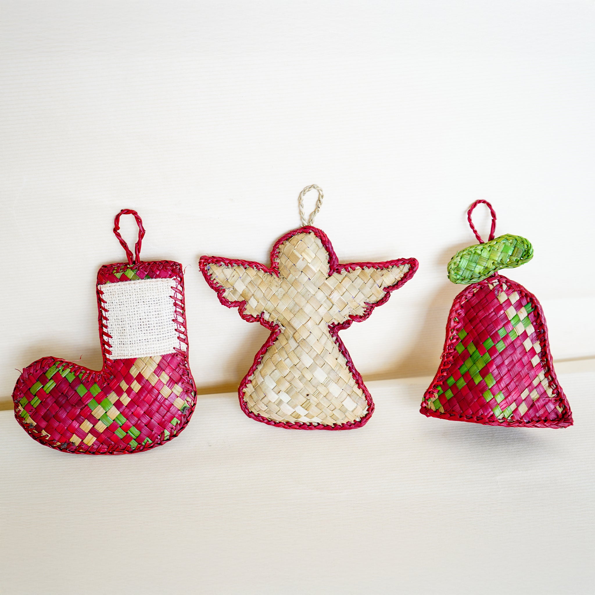 Eco-Friendly Christmas Tree Decoration Combo(Pack of 3) |Handmade Screw Pine