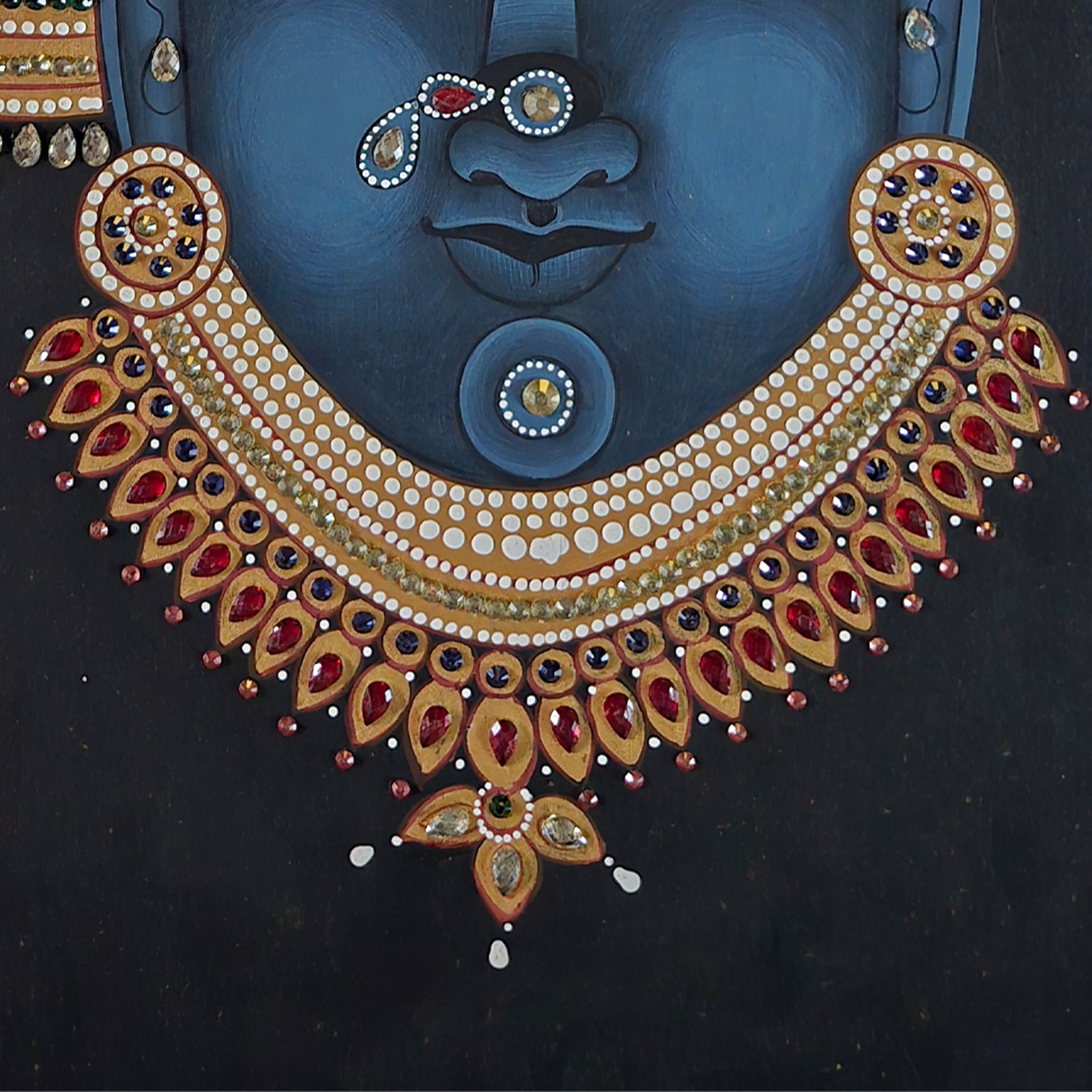Shrinathji Pichwai Hand Painted Divine Art of Lord Krishna|Wall Decor