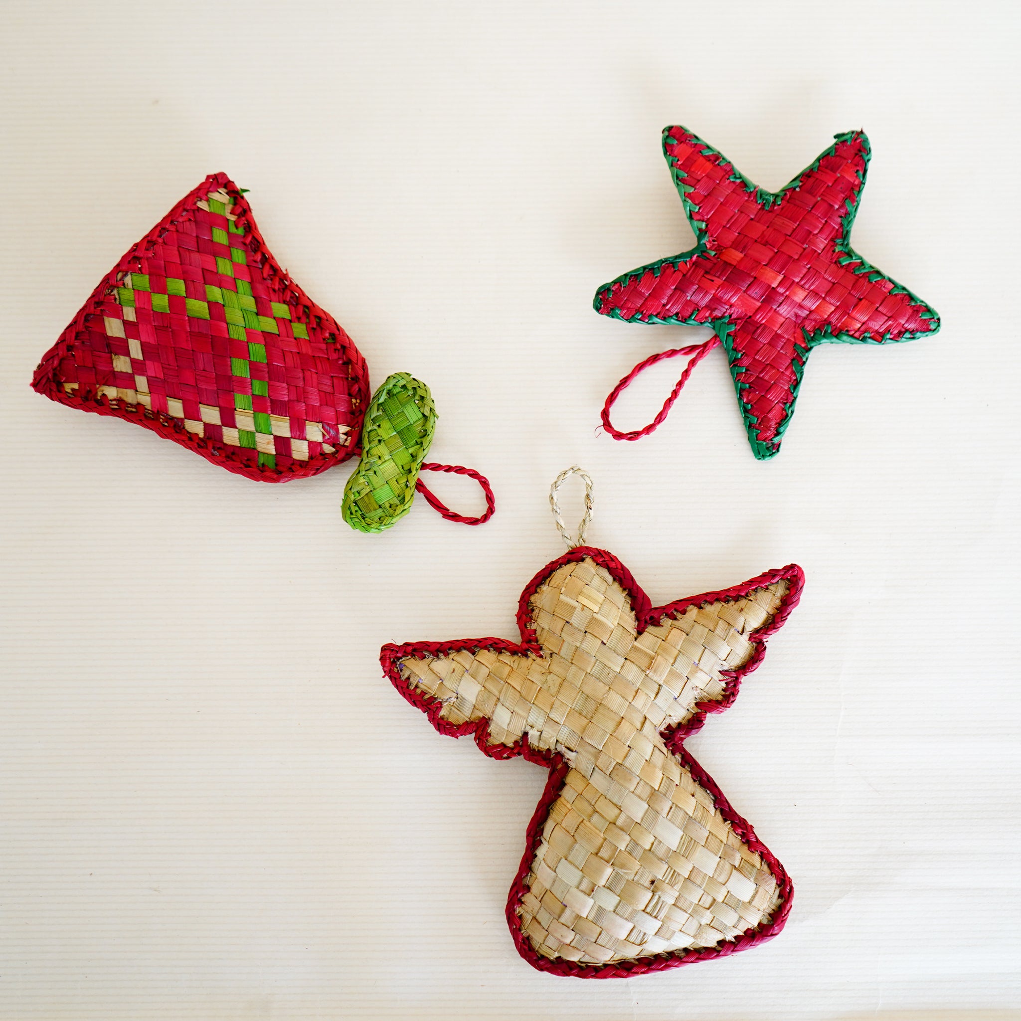 Eco-Friendly Christmas Tree Decoration Combo(Pack of 3) |Handmade Screw Pine