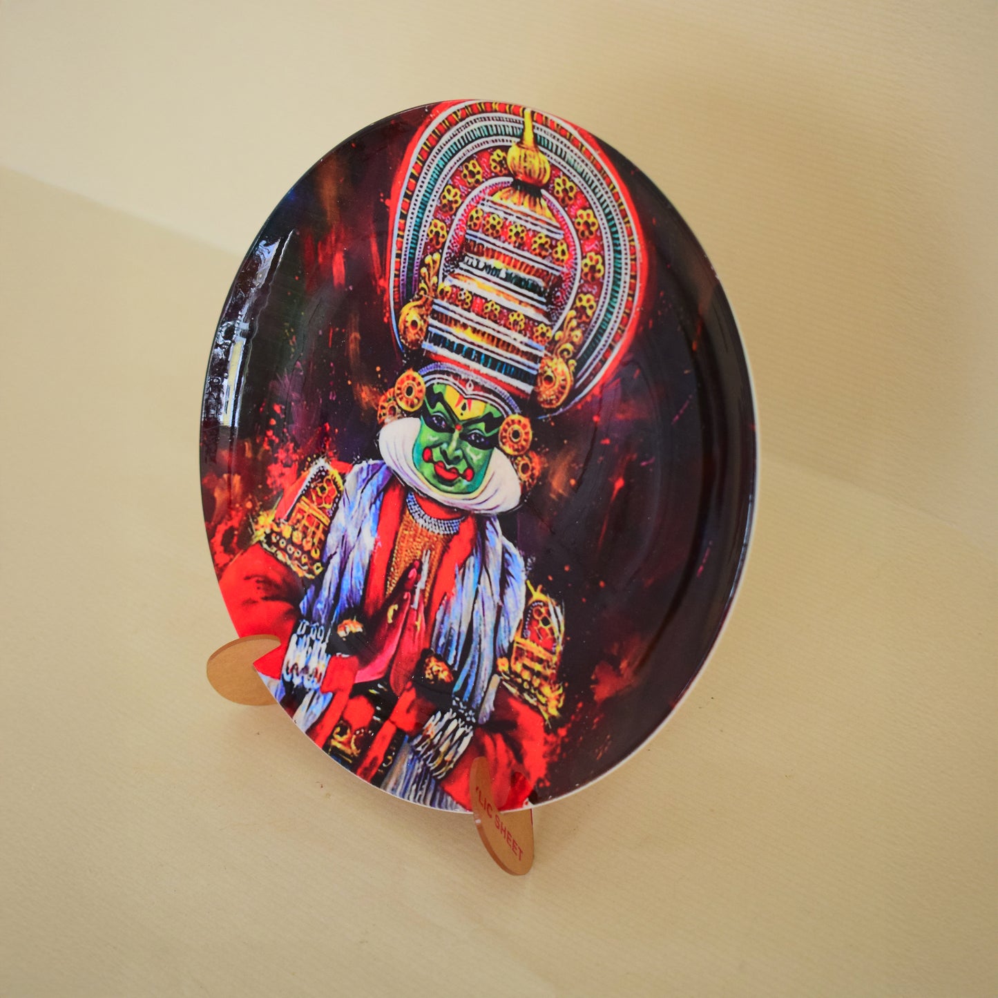 Traditional Meets Modern Kathakali Digital Printed Wall Plate