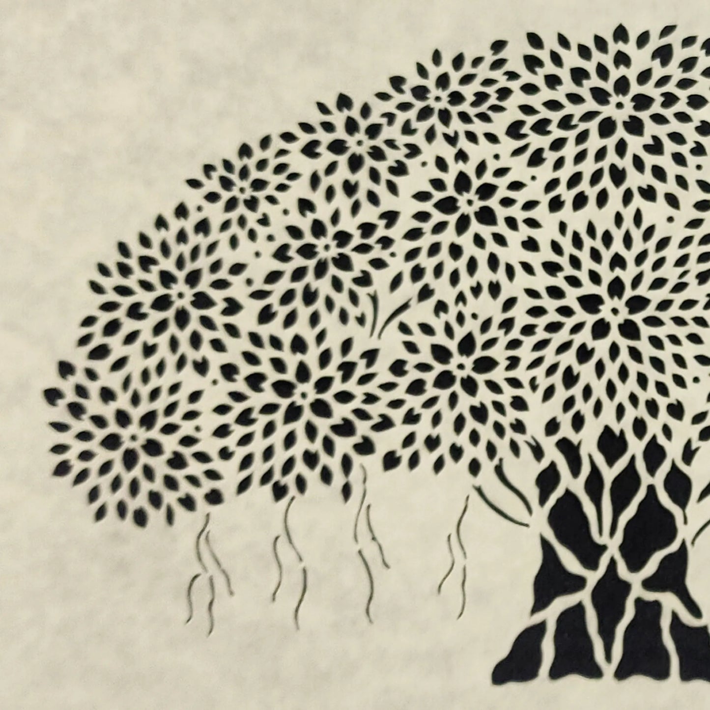 Eternal Banyan Tree of Life: A Sanjhi Paper Cutting Masterpiece