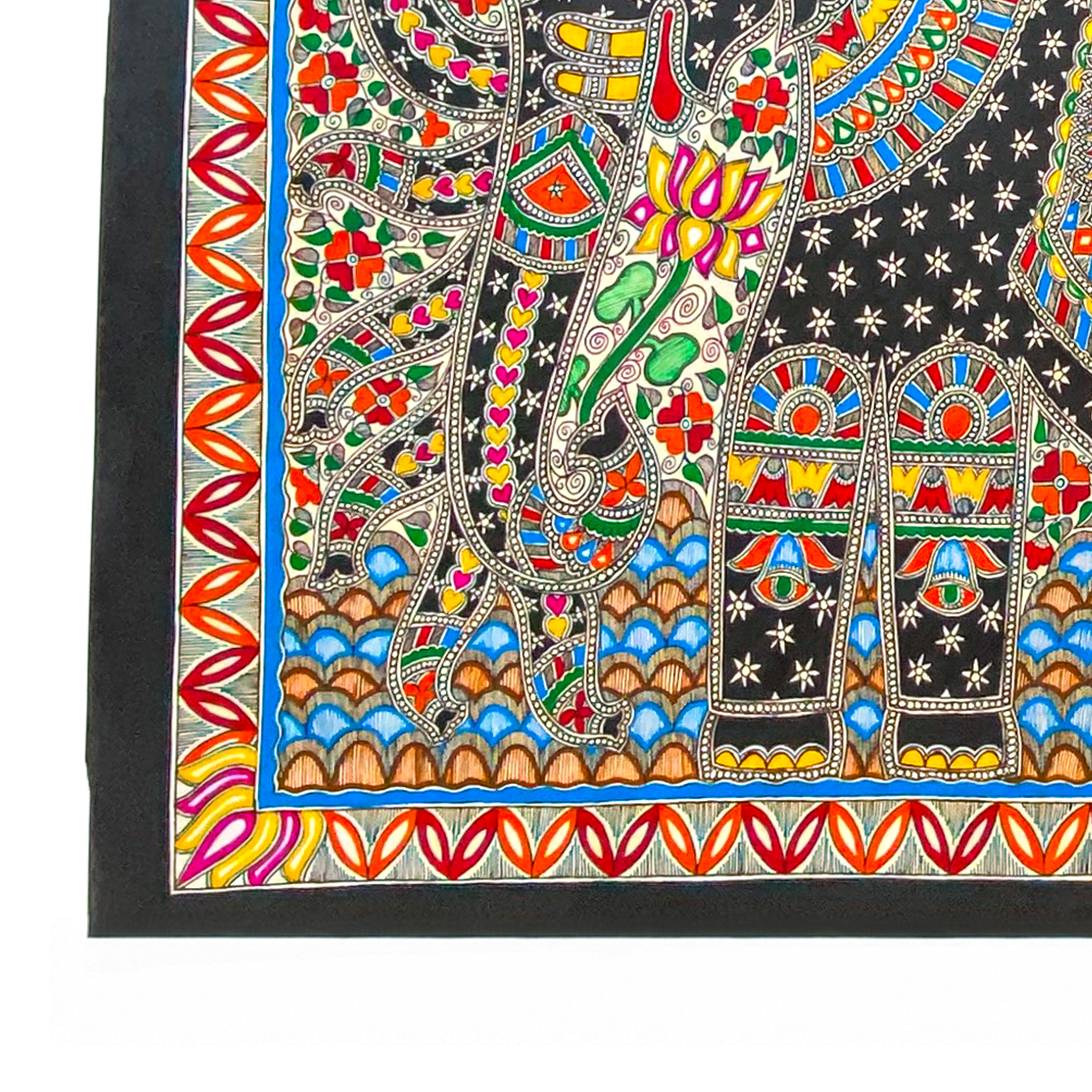 Hand Painted Madhubani Gajanan -Made to Order