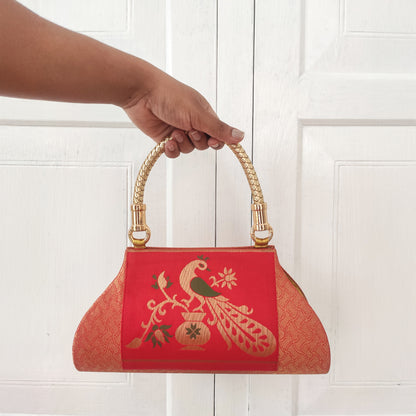 Paithani Peacock Elegance Clutch