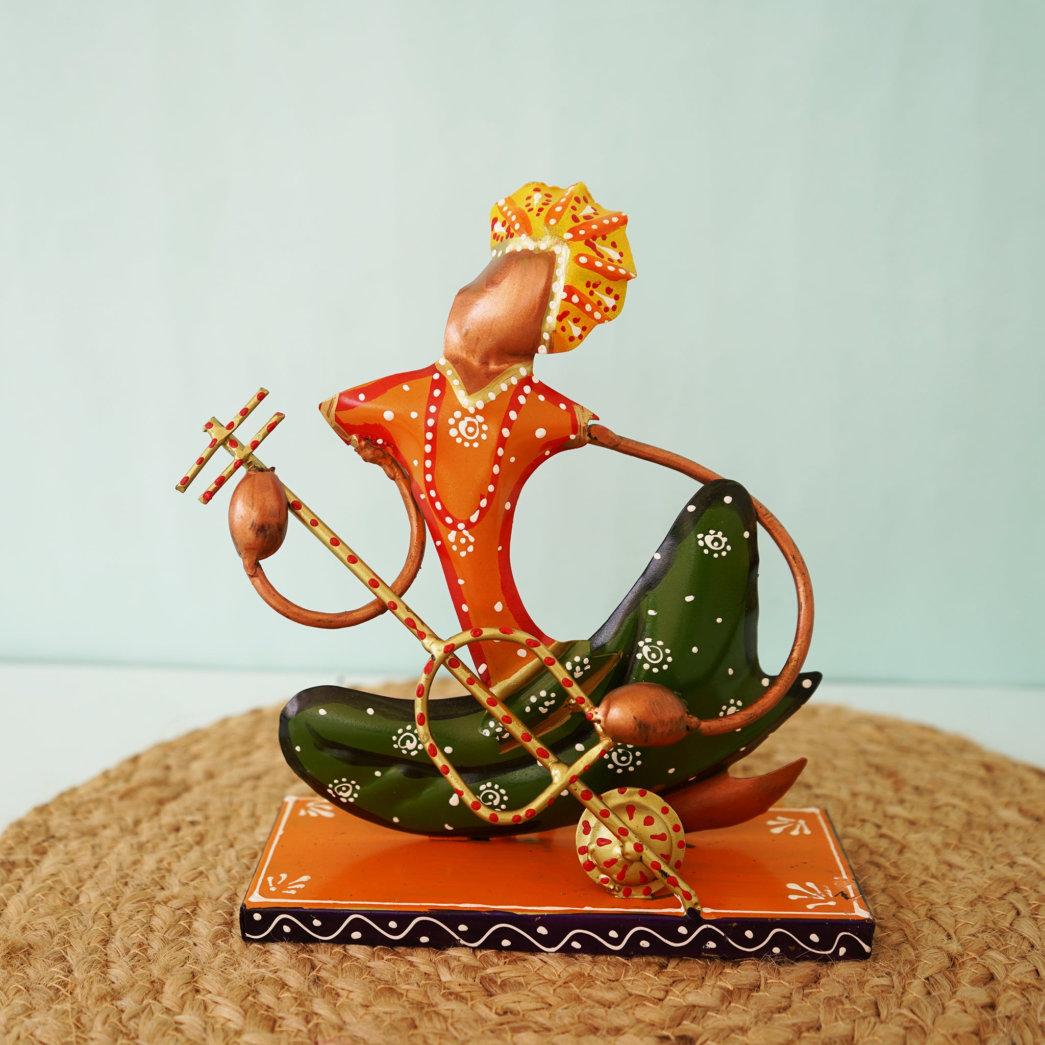 Handcrafted Babla Musician Set | Rajasthani Folk Art Home Decor - Culturati