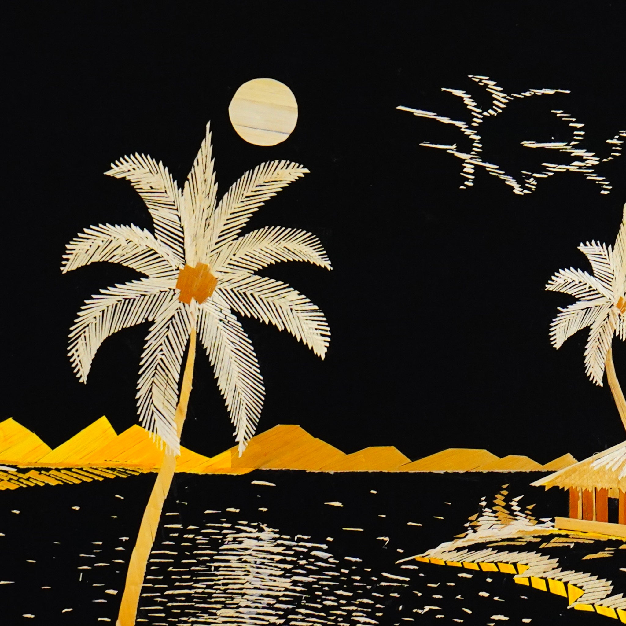 Eco-Friendly Traditional Kerala Straw Art -Artful Strokes [Length - 13.5" Width - 19.5"]