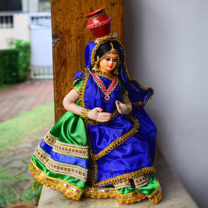 Handmade Raagini Gopika Fabric Doll The Bejeweled Pot Bearer