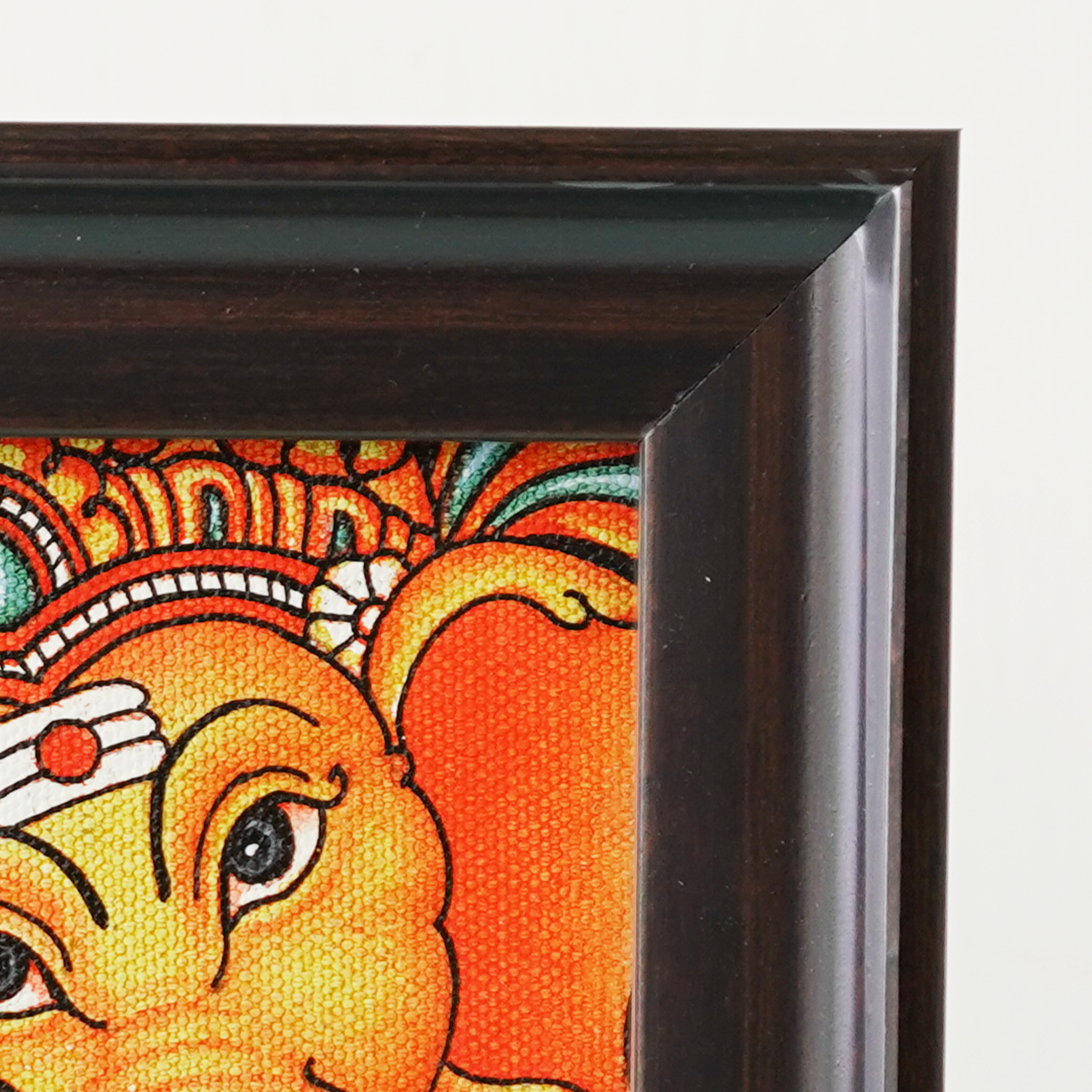 Handcrafted Ganesha and Shivalinga Frame – Traditional Kerala Mural Table Top Decor