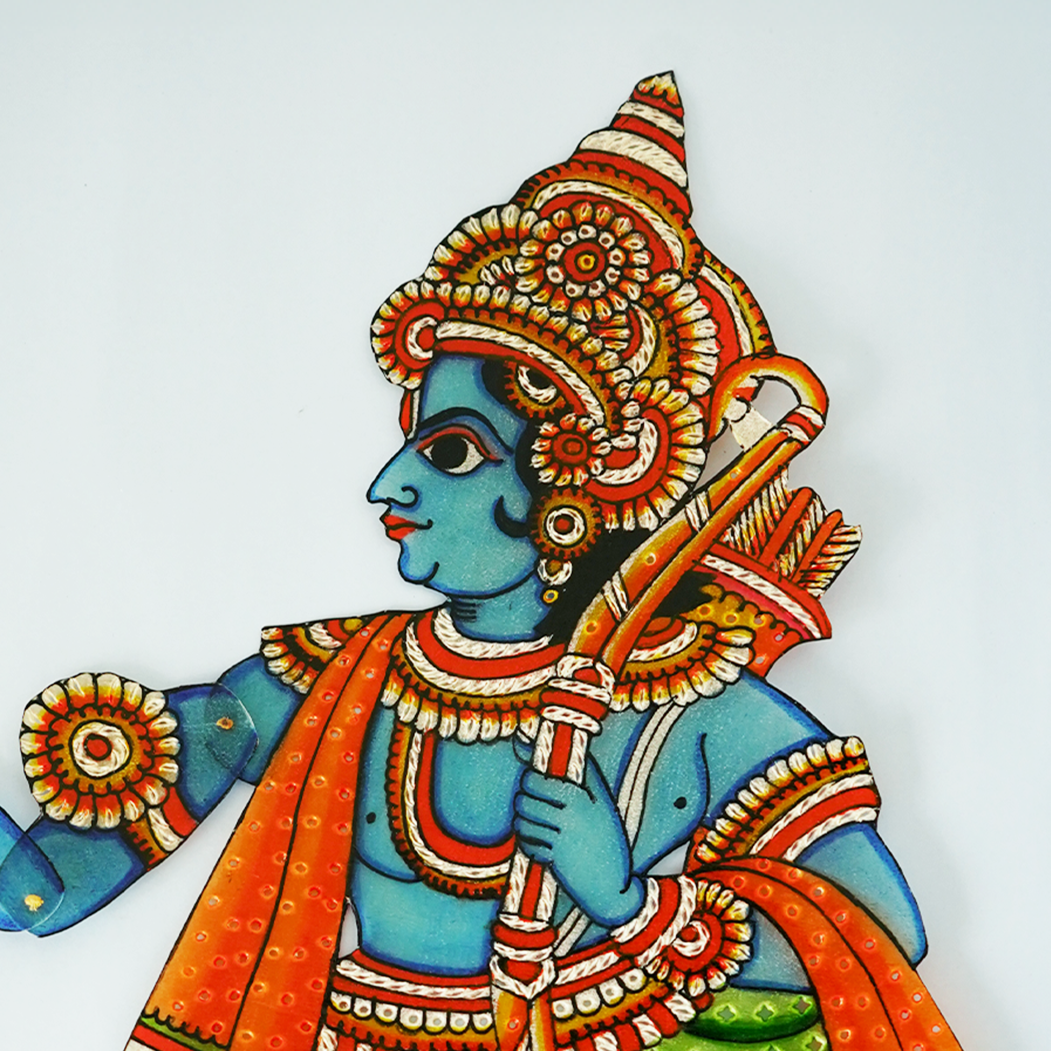 Ram Jyoti Diwali Hamper | Rama Shadow Puppet (Tholu Bommalata) and Hand-Painted Conical Fairy Lights